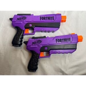 Nerf Fortnite HC-E Mega Dart Blaster Set of 2 Purple Black Toy Guns Hasbro
